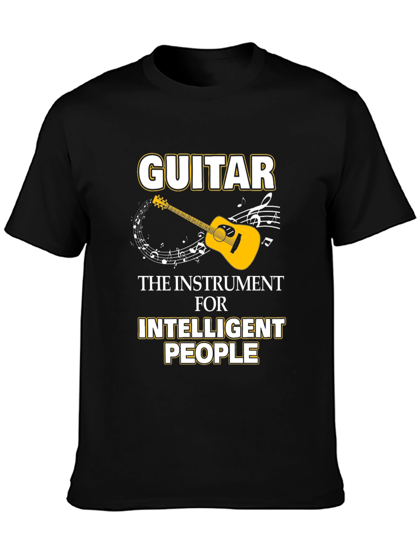 Guitar Intelligent People Black T-Shirt