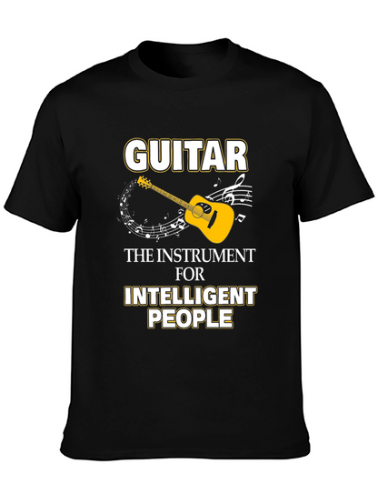 Guitar Intelligent People Black T-Shirt