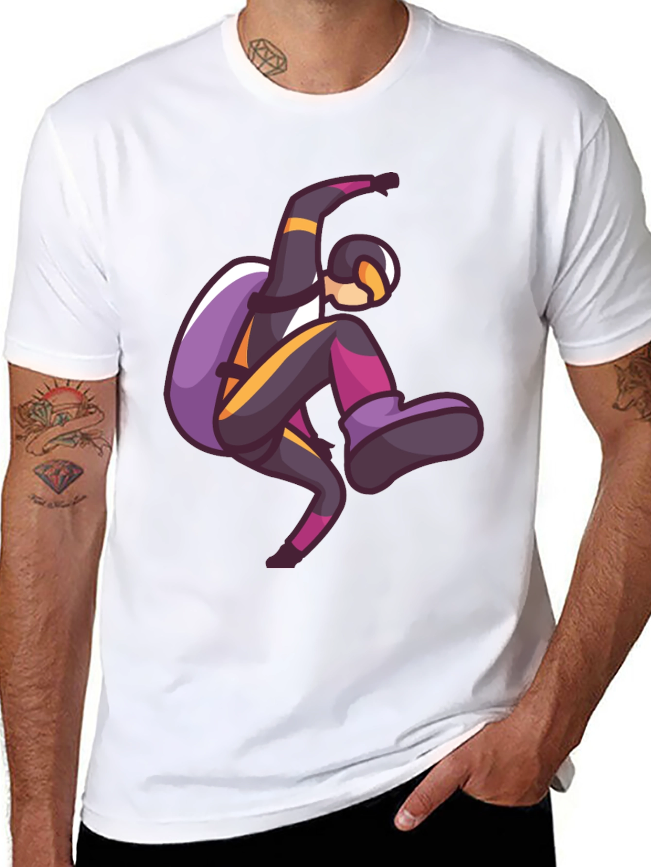 Skydiving Graphic Print T-Shirt