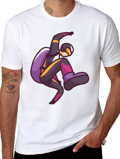 Skydiving Graphic Print T-Shirt