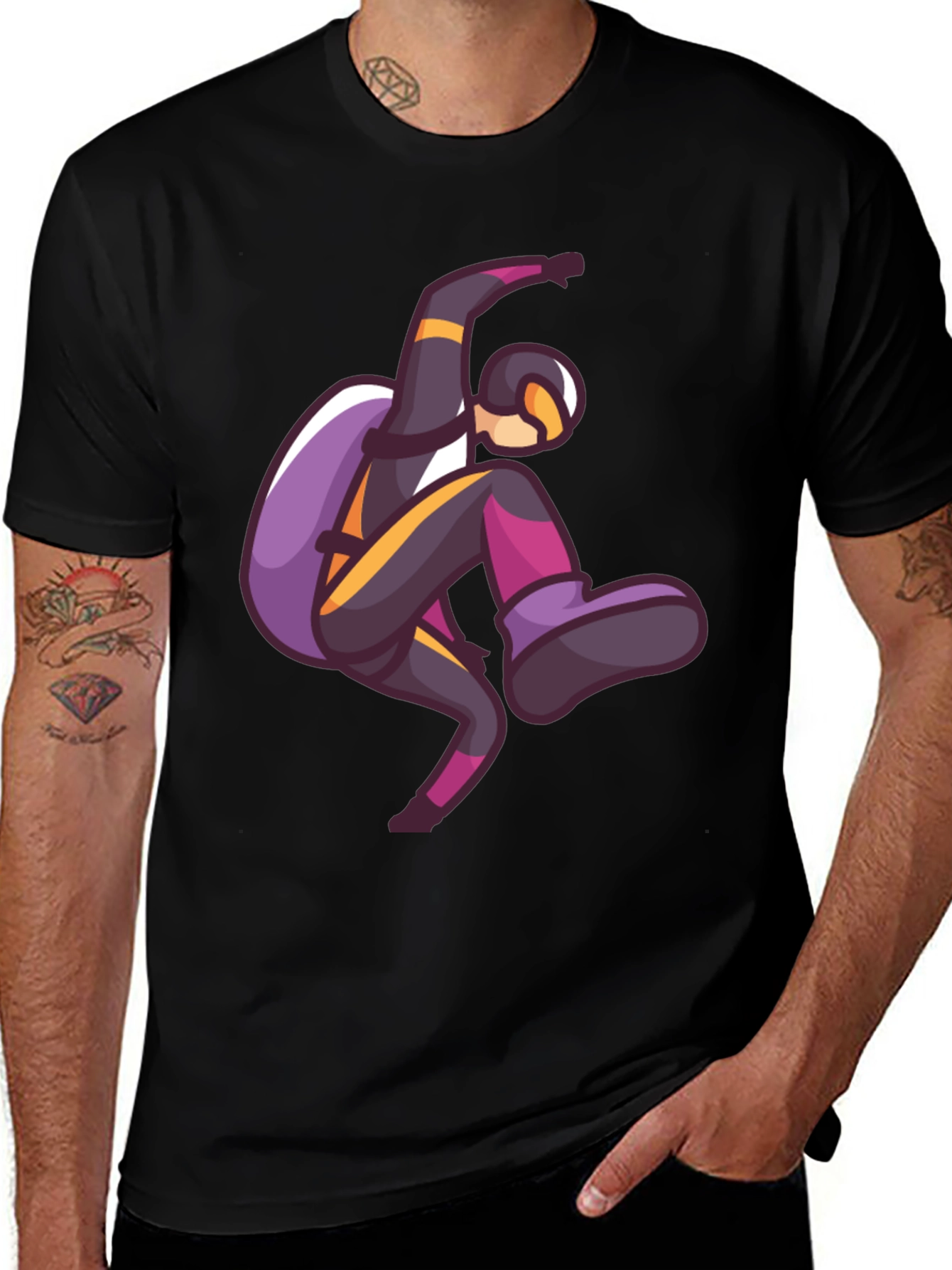 Skydiving Graphic Print T-Shirt