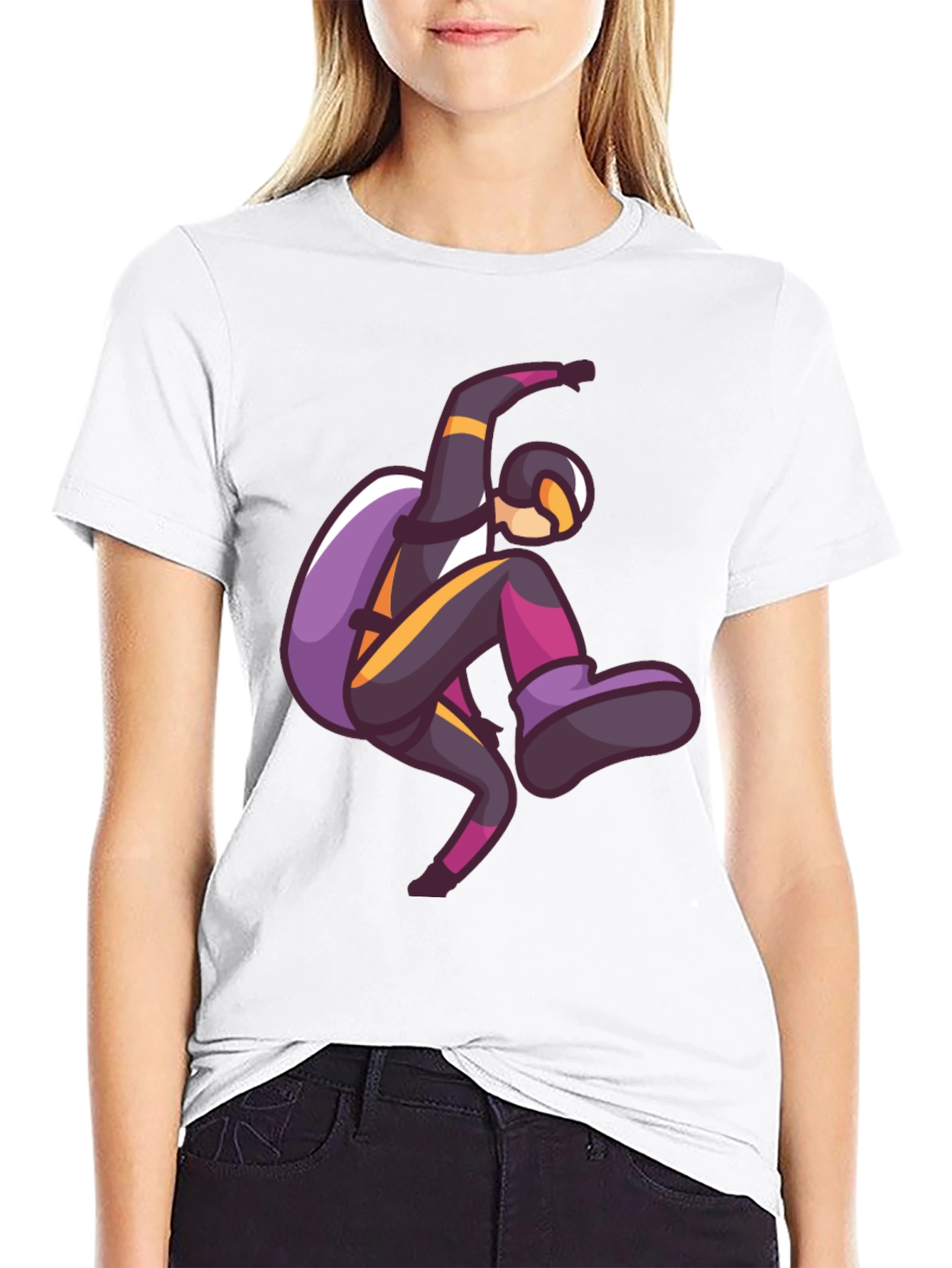 Skydiving Graphic Print T-Shirt