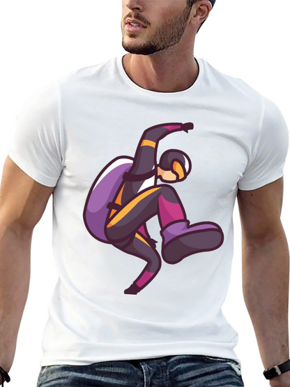 Skydiving Graphic Print T-Shirt