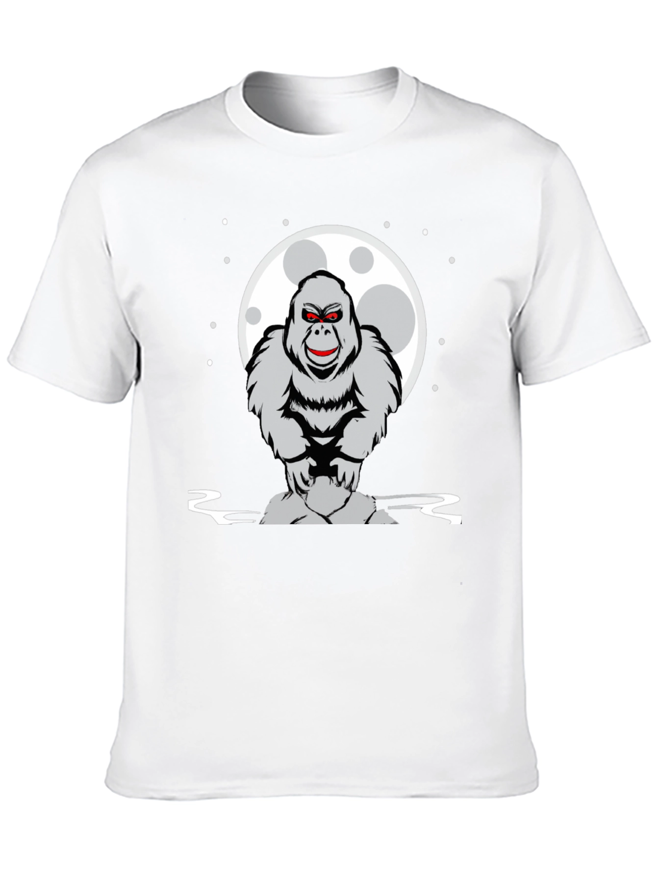 Gorilla Moon Graphic Tee - Black Cotton T-Shirt