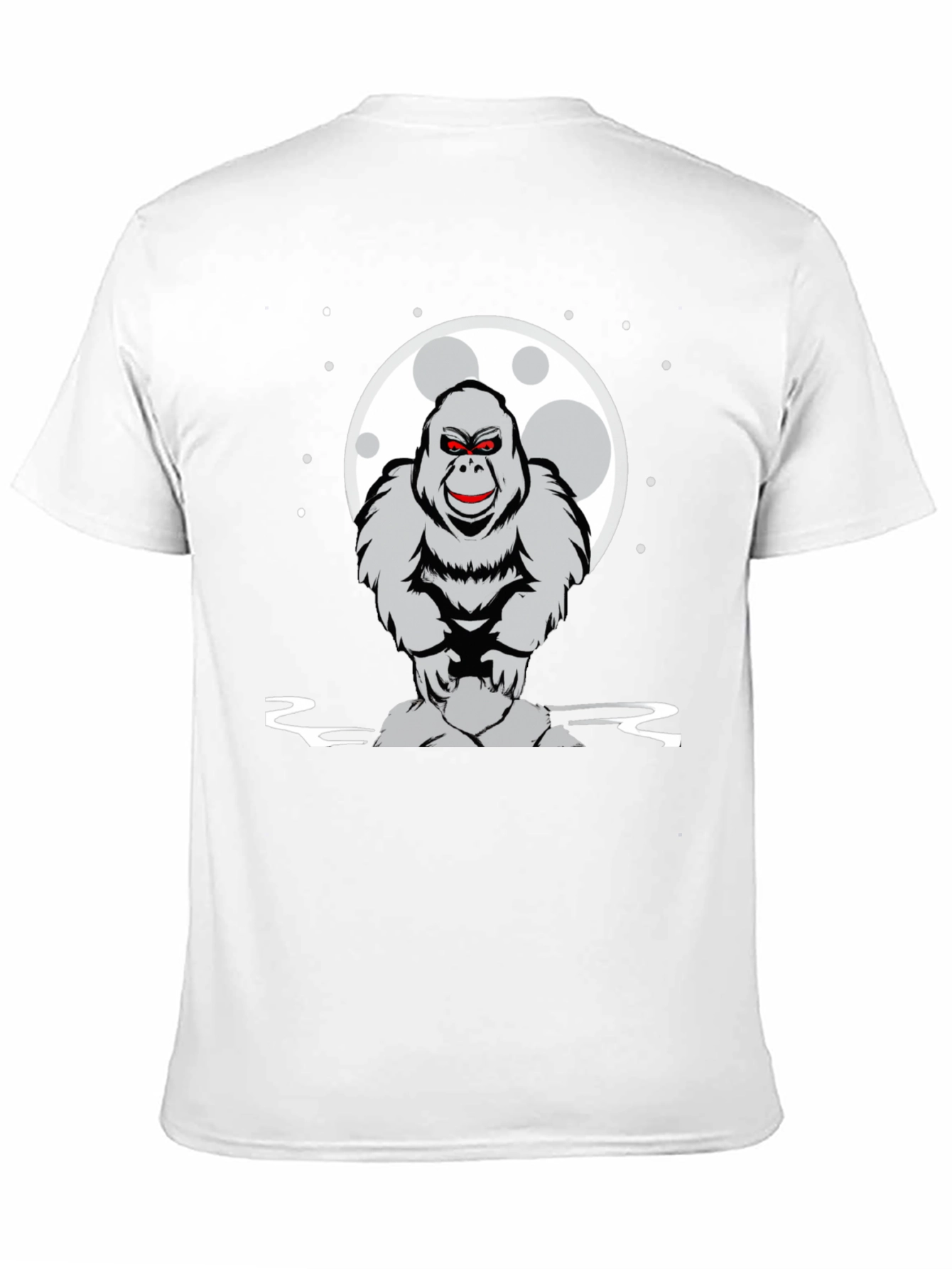 Gorilla Moon Graphic Tee - Black Cotton T-Shirt