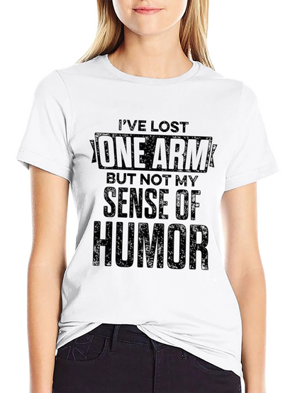 Humorous One Arm Graphic T-Shirt