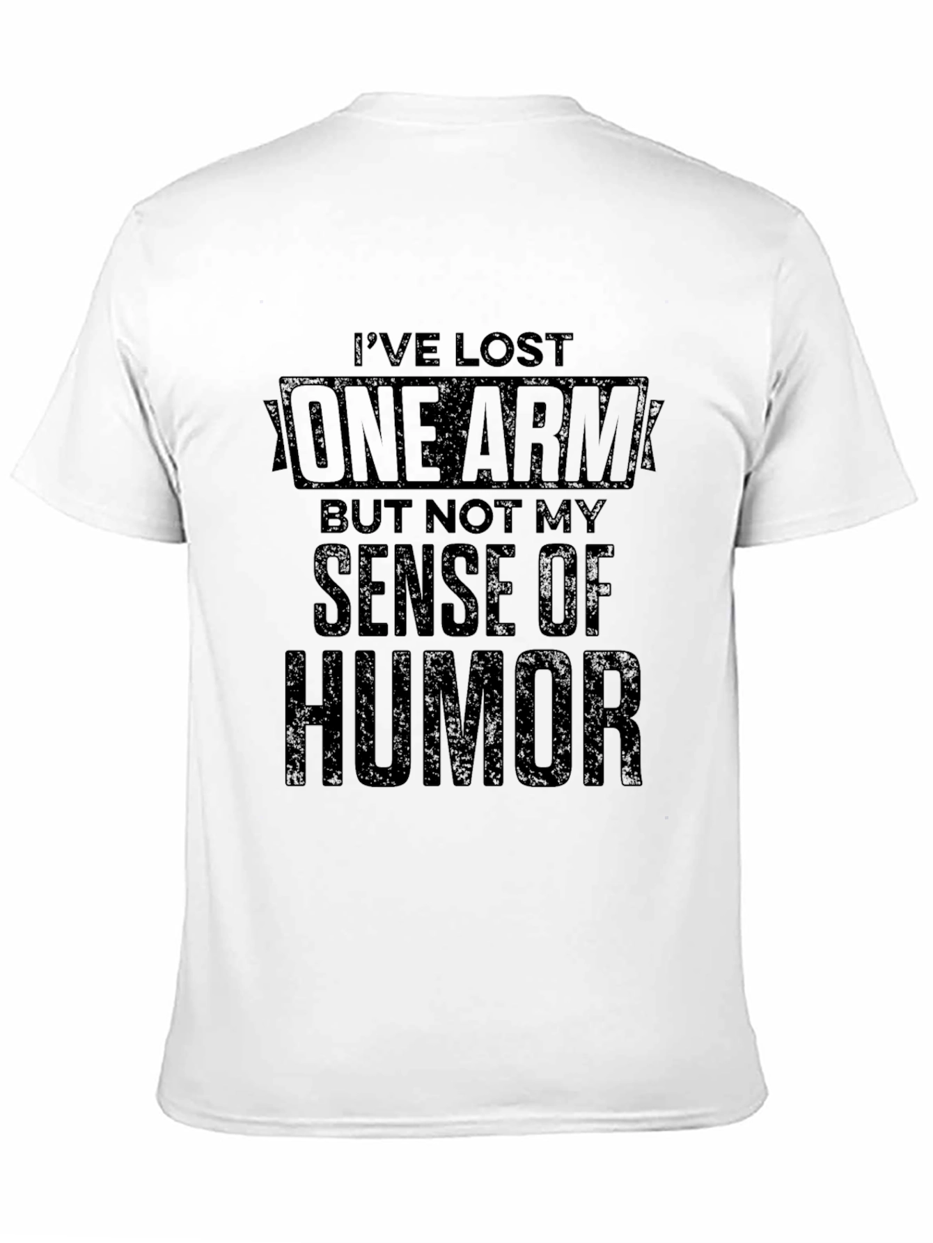 Humorous One Arm Graphic T-Shirt