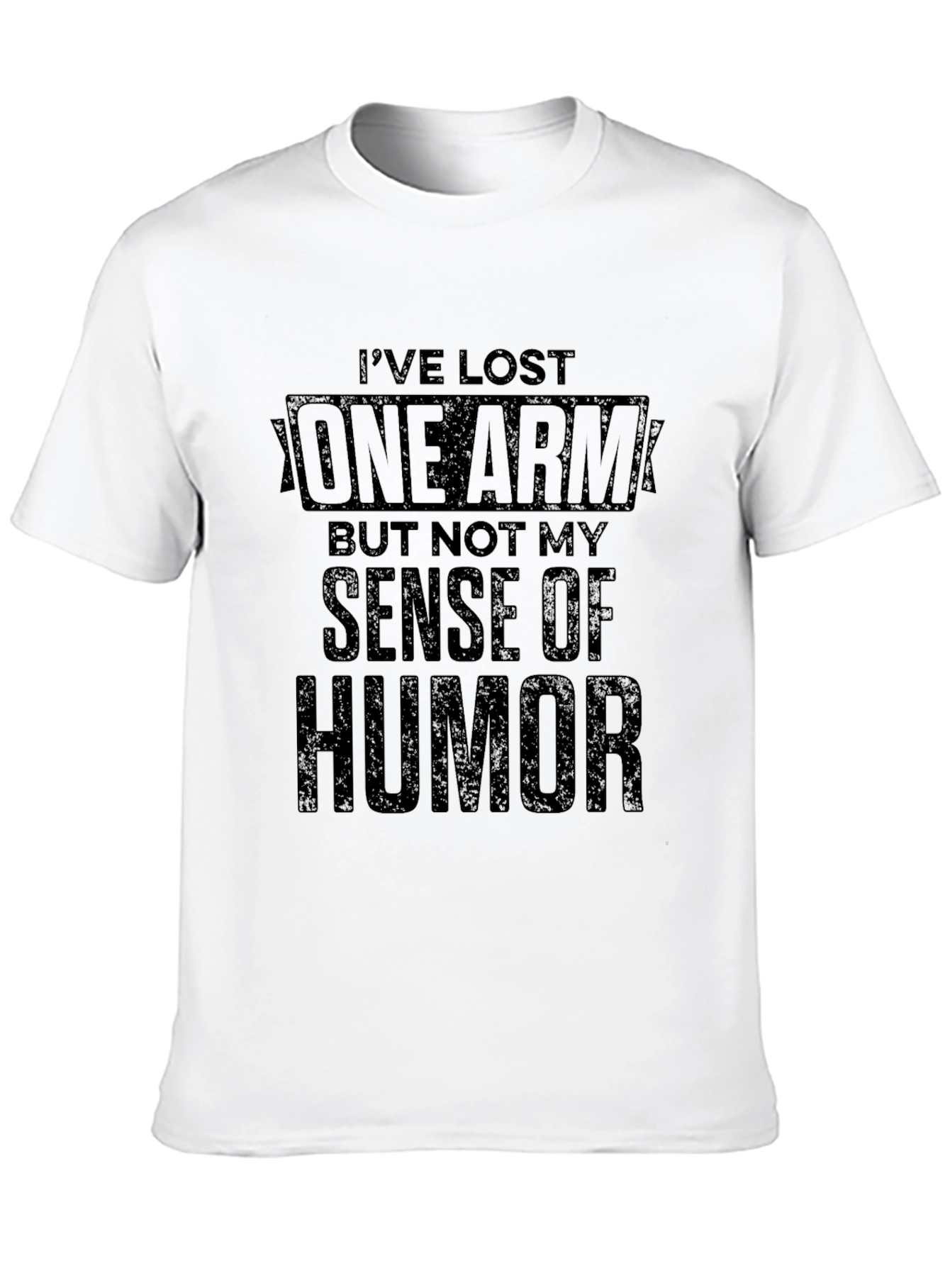 Humorous One Arm Graphic T-Shirt