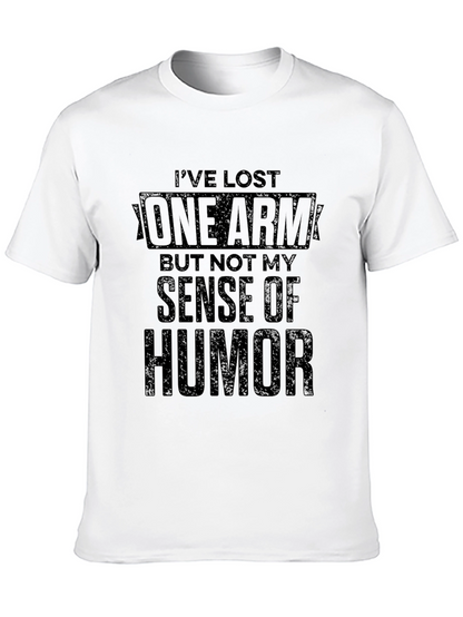 Humorous One Arm Graphic T-Shirt
