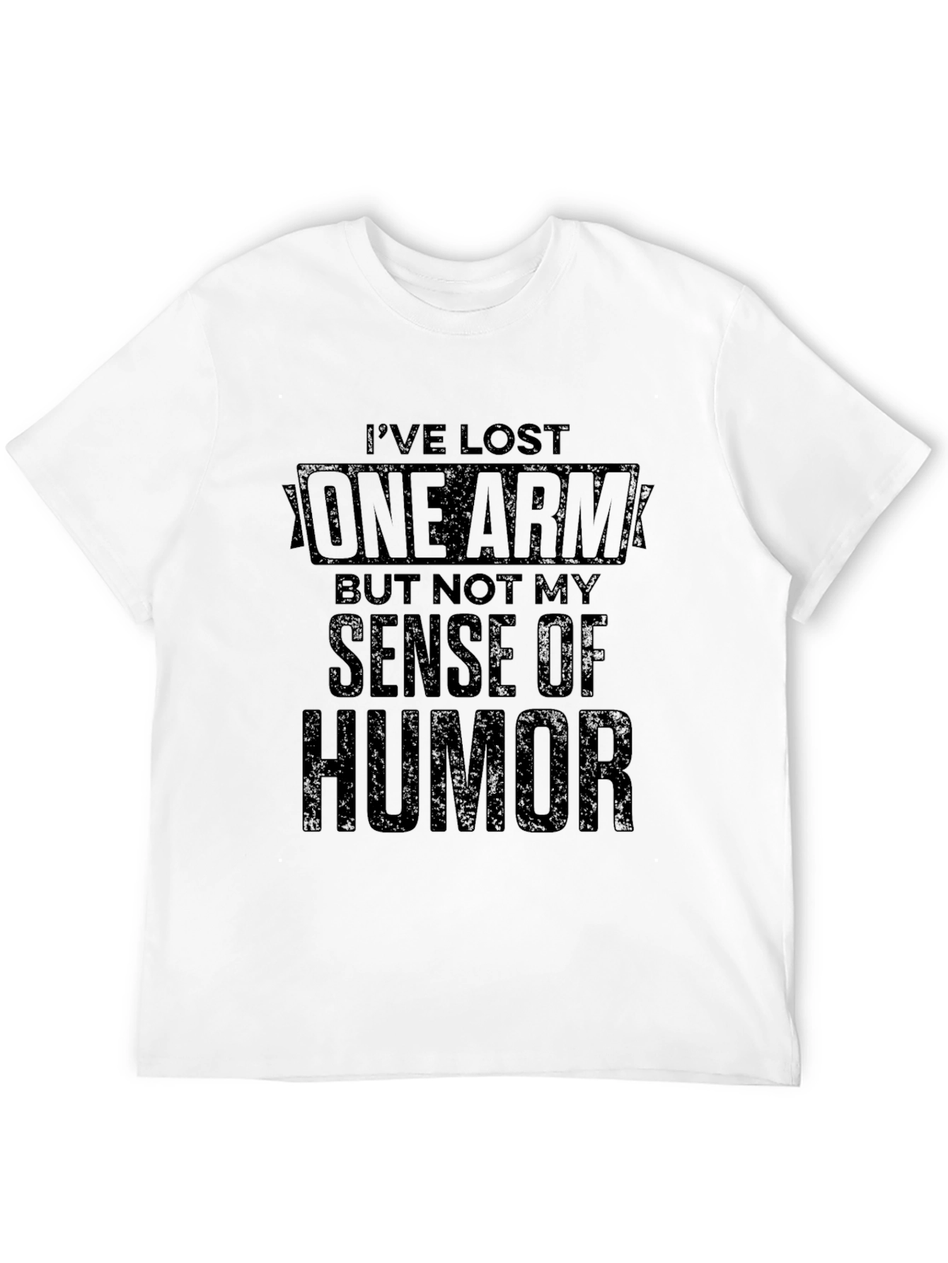 Humorous One Arm Graphic T-Shirt