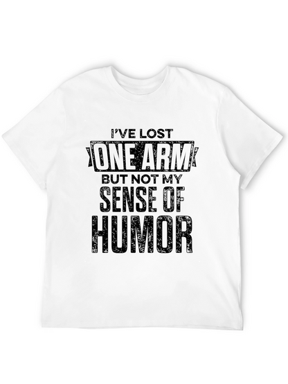 Humorous One Arm Graphic T-Shirt