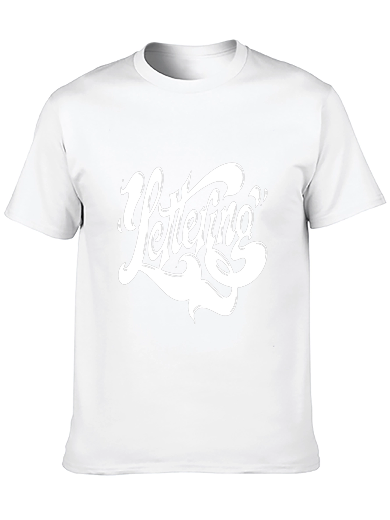 Lettering Graphic Tee - Black Cotton T-Shirt
