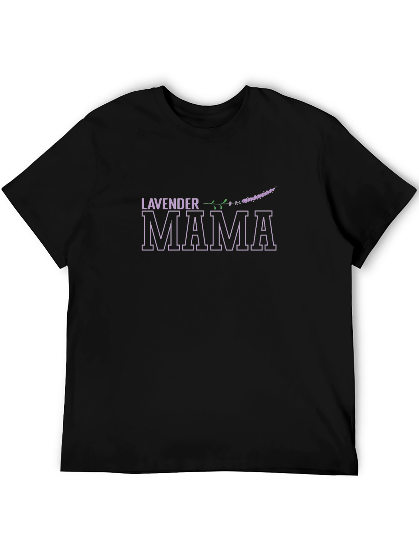 Lavender Mama Black T-Shirt