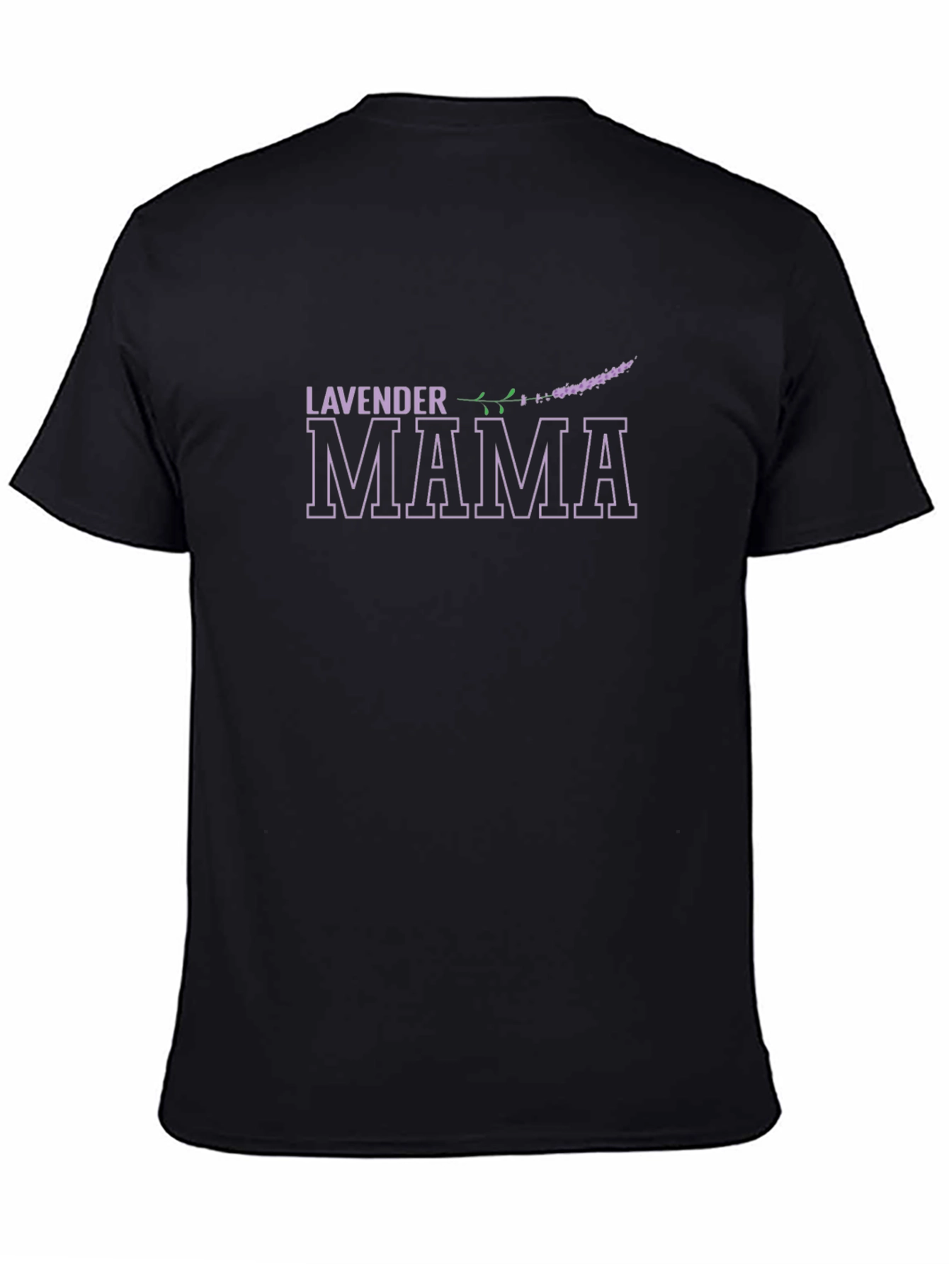 Lavender Mama Black T-Shirt
