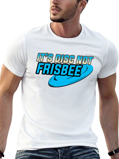 Its Disc Not Frisbee - Black Cotton Tee