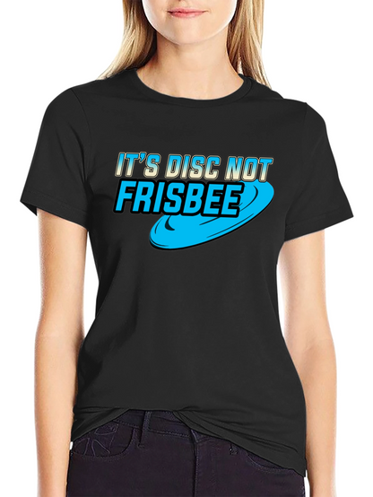 Its Disc Not Frisbee - Black Cotton Tee