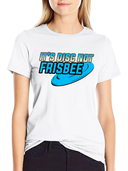Its Disc Not Frisbee - Black Cotton Tee