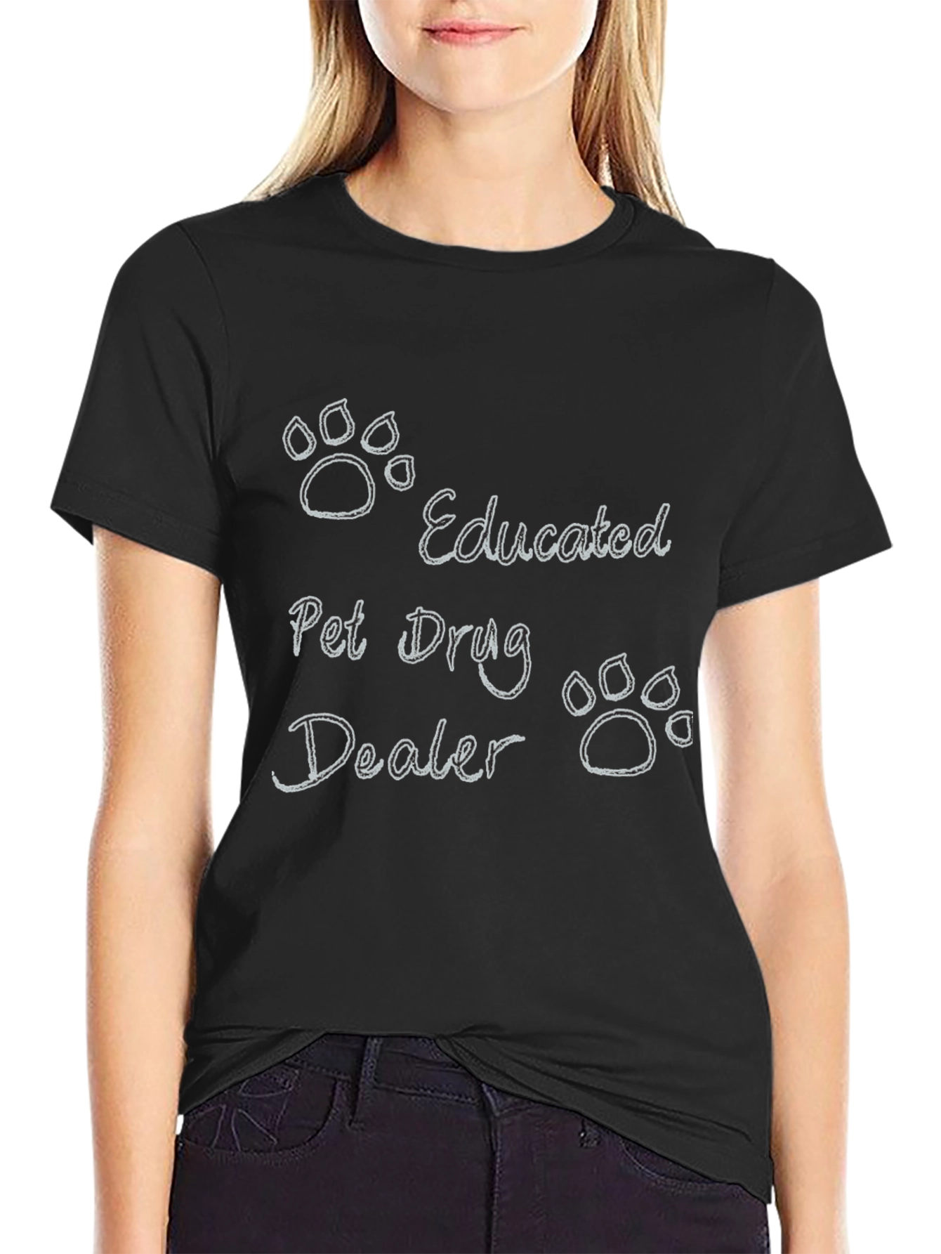 Educated Pet Drug Dealer Black T-Shirt