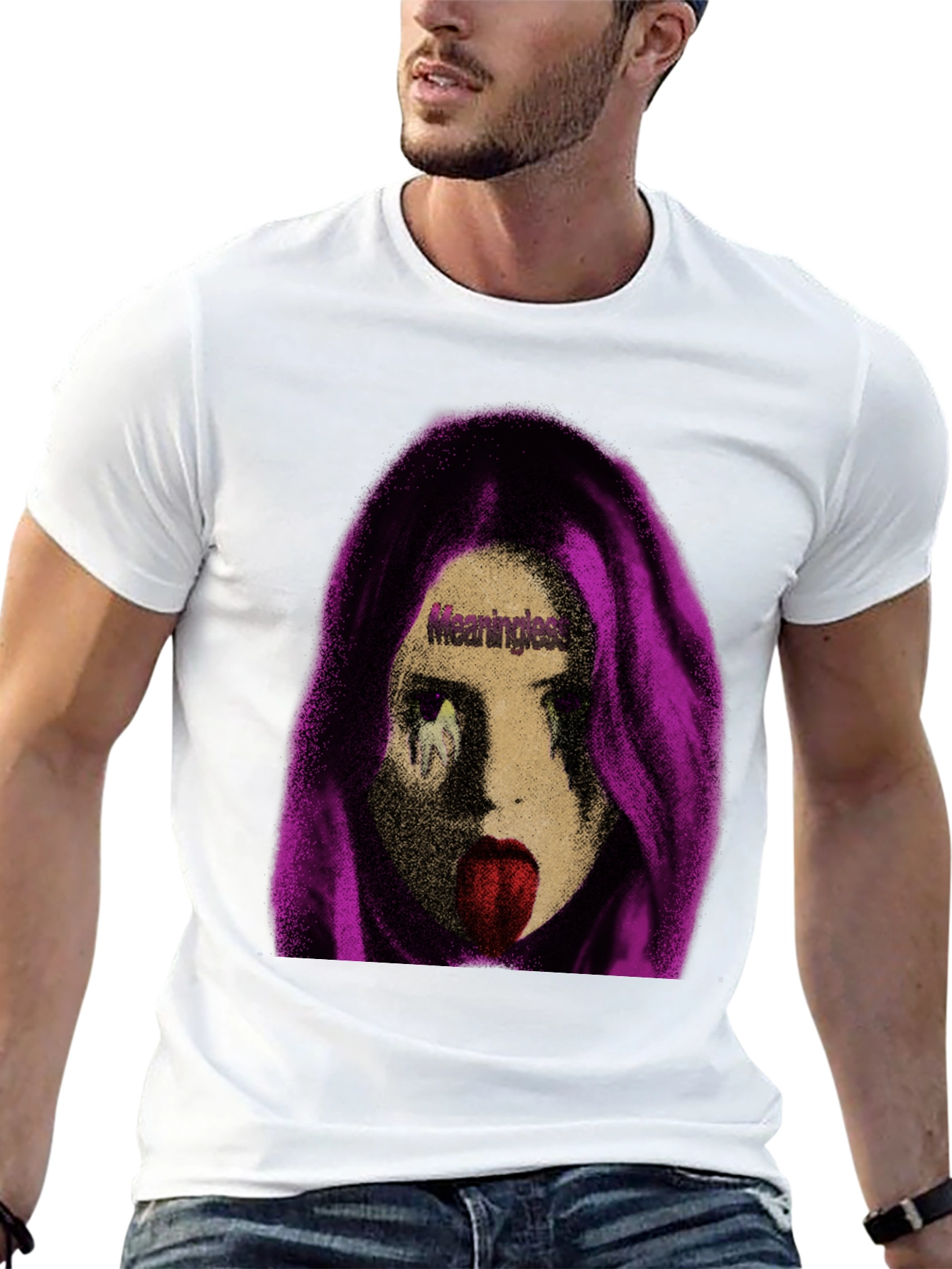 Meaningless Girl Graphic Black T-Shirt