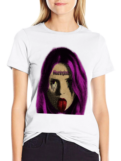 Meaningless Girl Graphic Black T-Shirt
