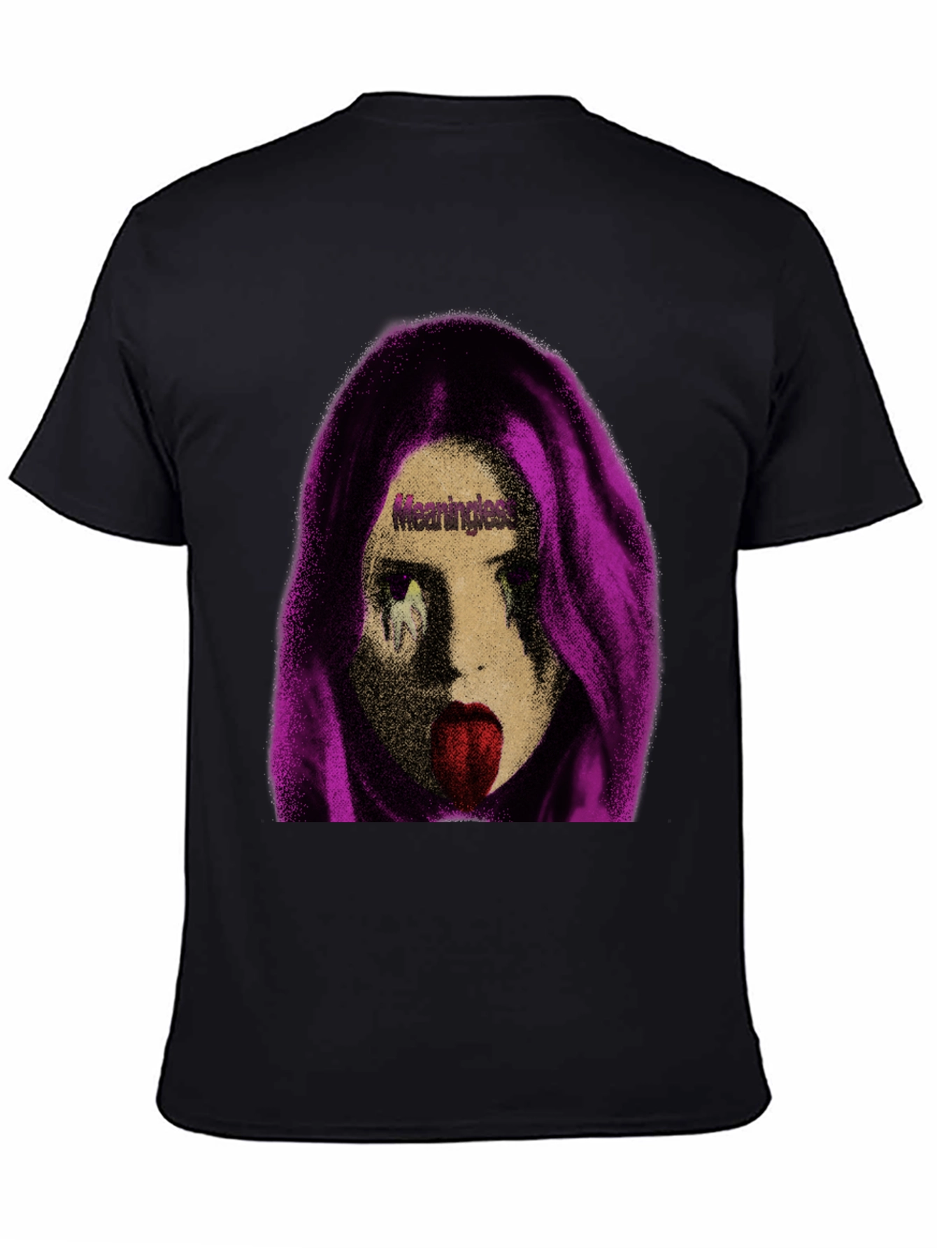 Meaningless Girl Graphic Black T-Shirt