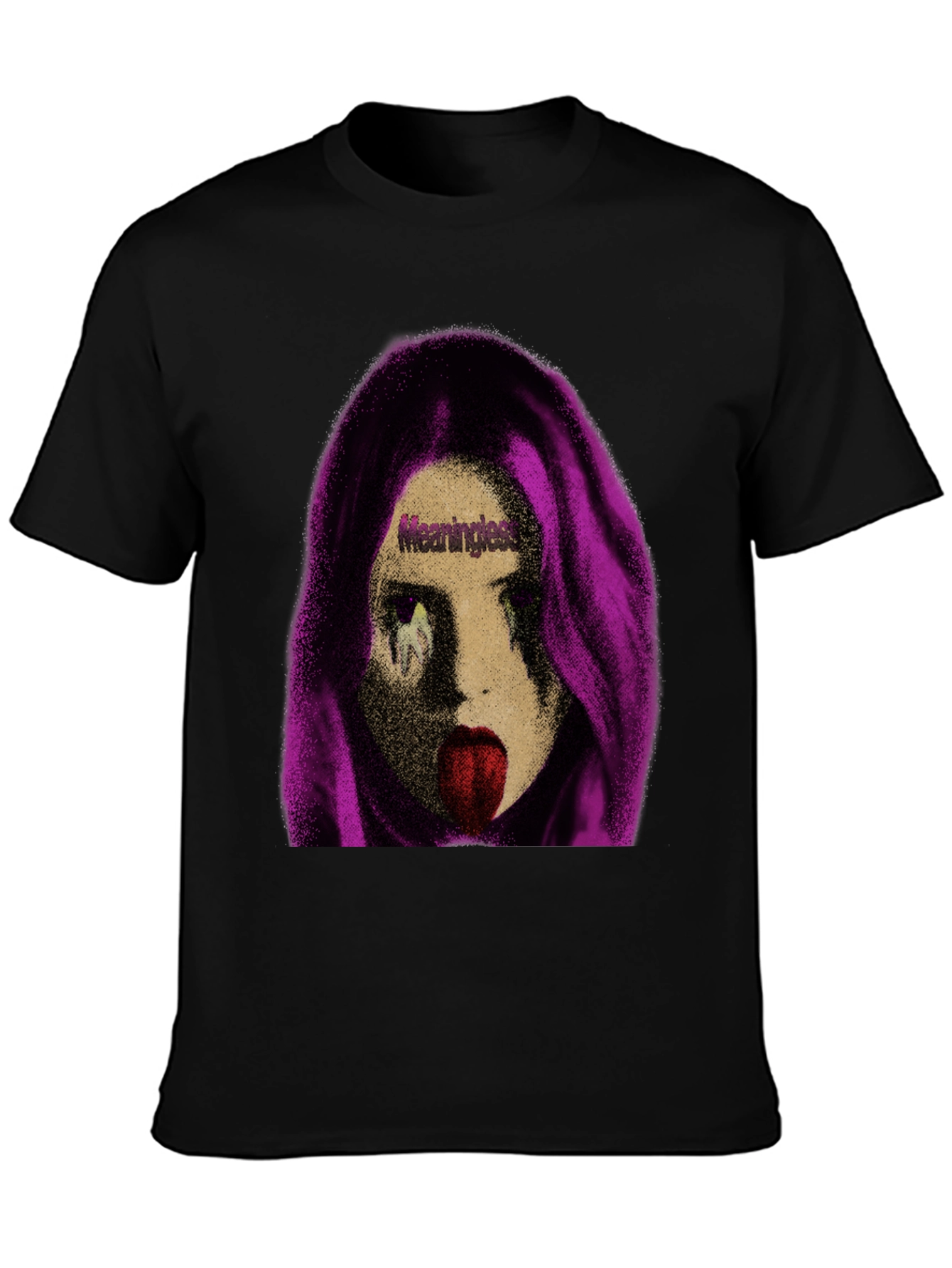 Meaningless Girl Graphic Black T-Shirt