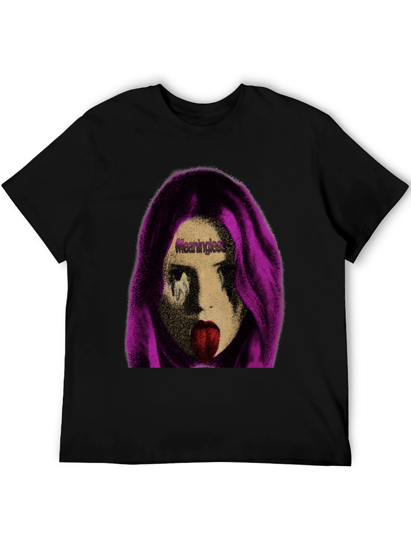 Meaningless Girl Graphic Black T-Shirt