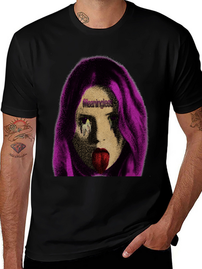 Meaningless Girl Graphic Black T-Shirt