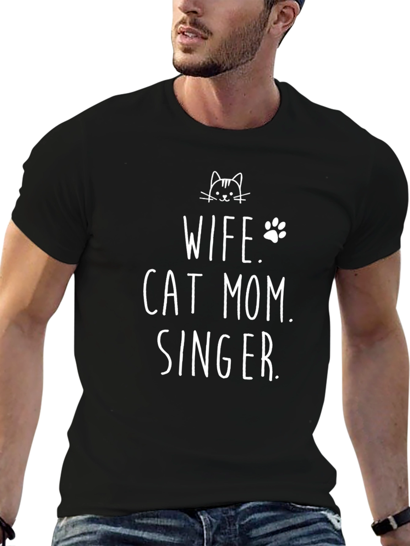 Wife Cat Mom Singer T-Shirt