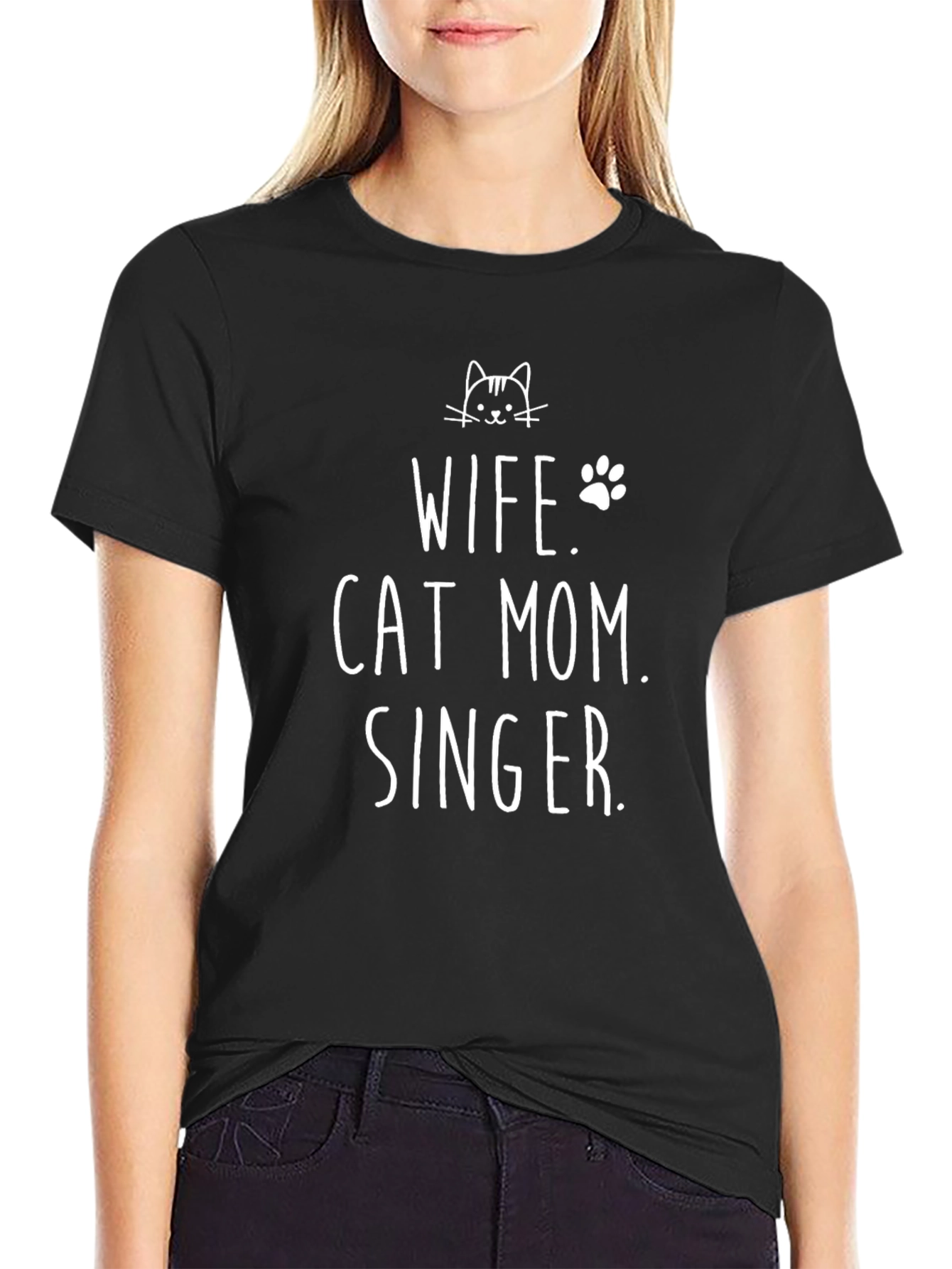 Wife Cat Mom Singer T-Shirt