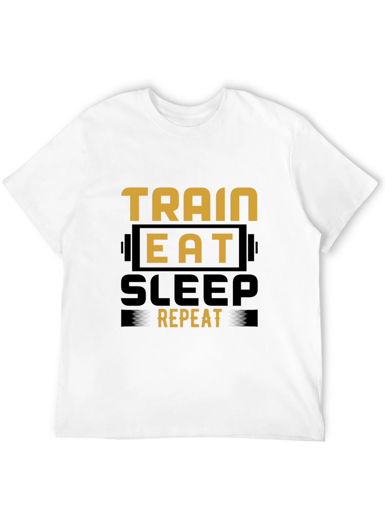 Train Eat Sleep Repeat Black Graphic Tee