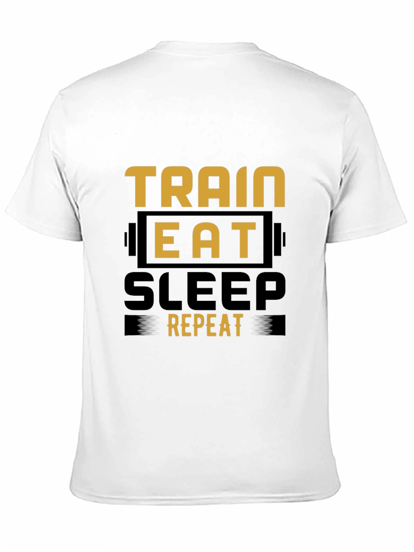 Train Eat Sleep Repeat Black Graphic Tee