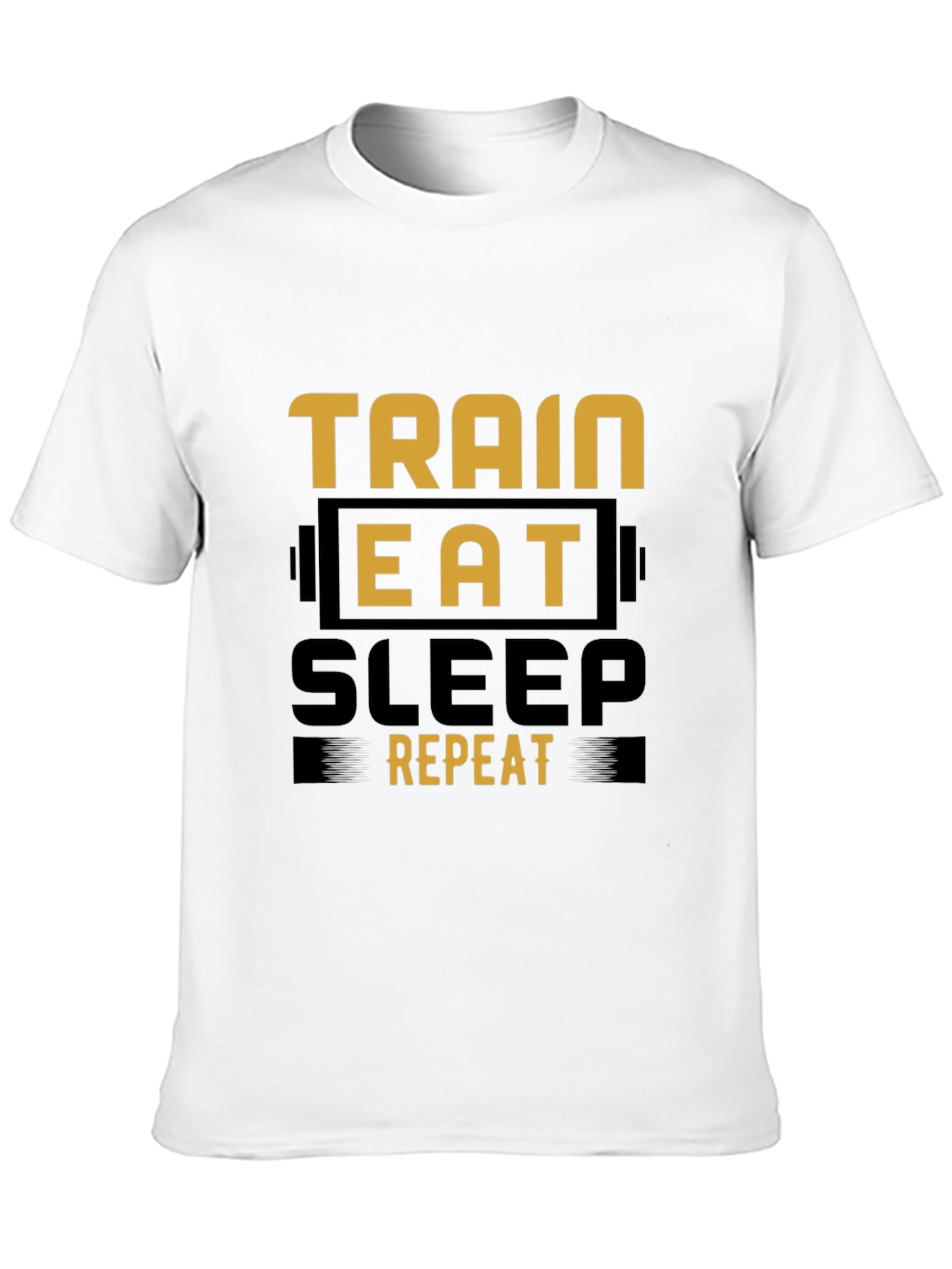 Train Eat Sleep Repeat Black Graphic Tee