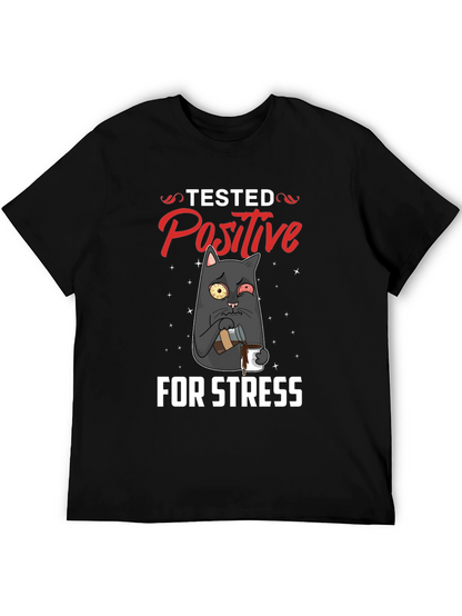 Stressed Cat T-Shirt - Tested Positive Design