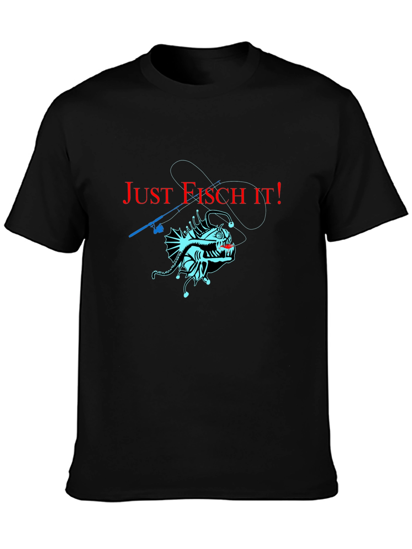 Just Fisch It! Anglerfish Graphic T-Shirt - Unique Design