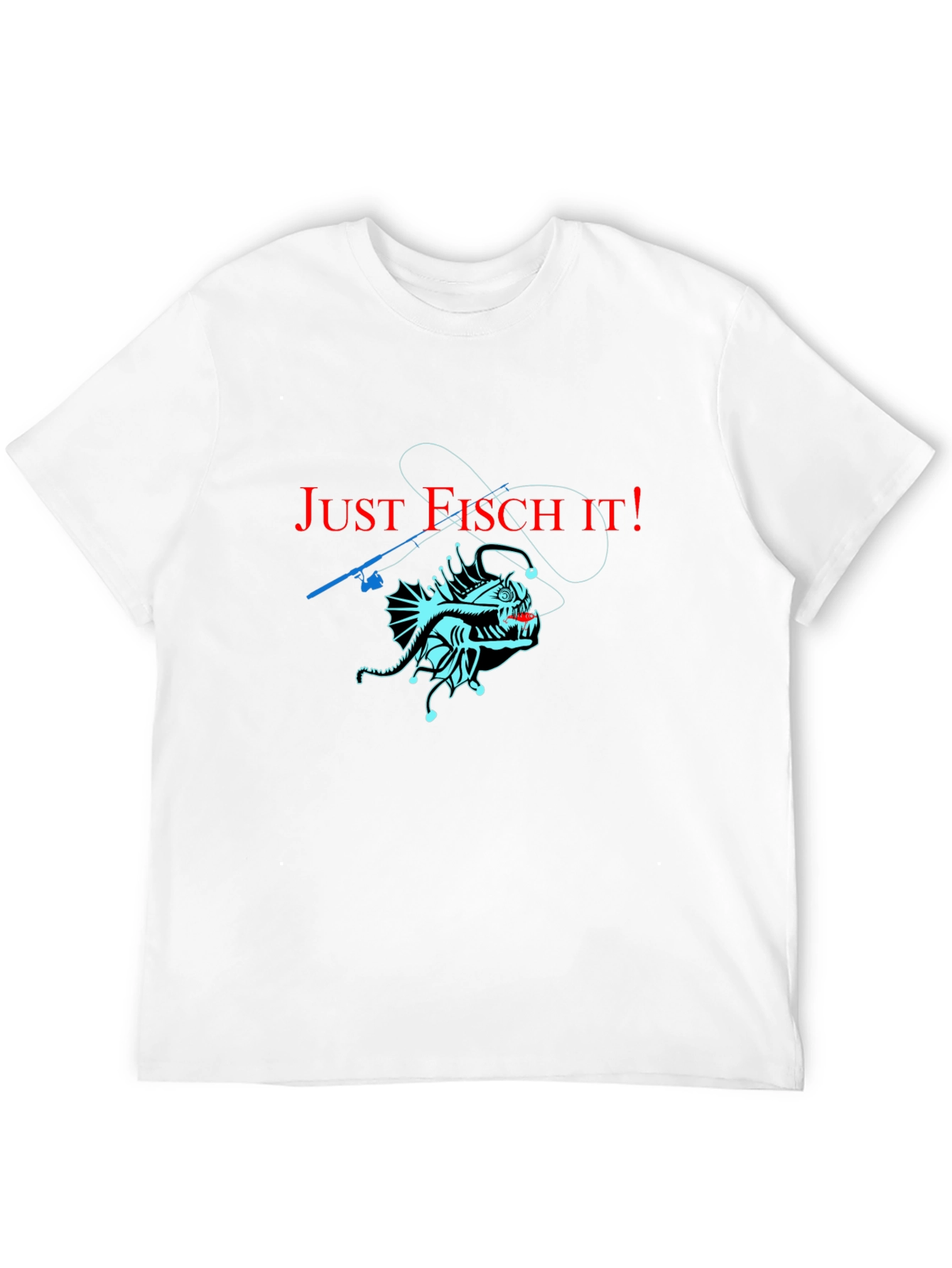Just Fisch It! Anglerfish Graphic T-Shirt - Unique Design