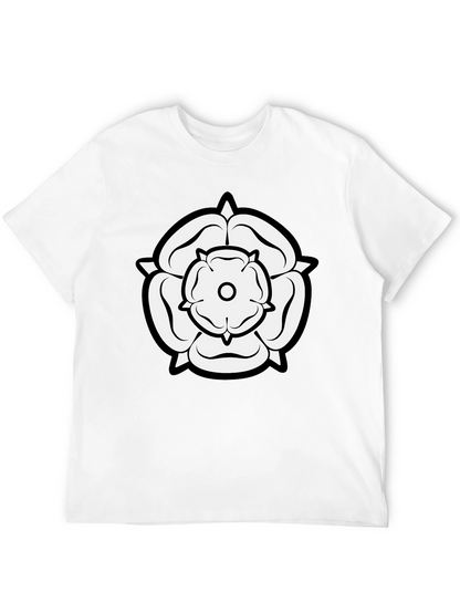 White Rose Graphic Black T-Shirt