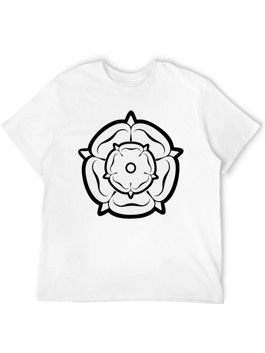 White Rose Graphic Black T-Shirt
