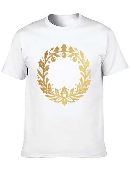 Gold Wreath Graphic Black T-Shirt
