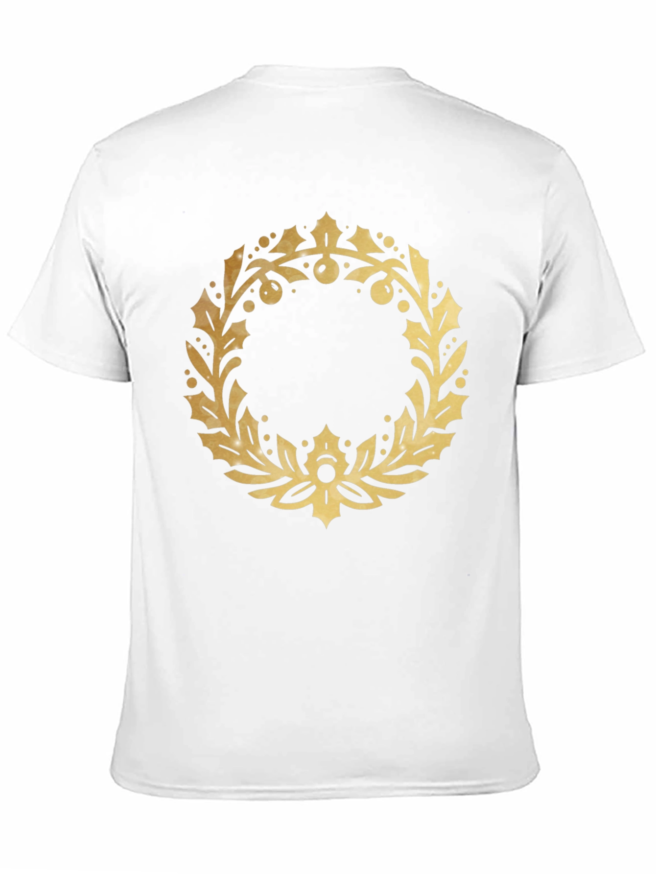 Gold Wreath Graphic Black T-Shirt