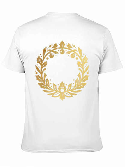 Gold Wreath Graphic Black T-Shirt