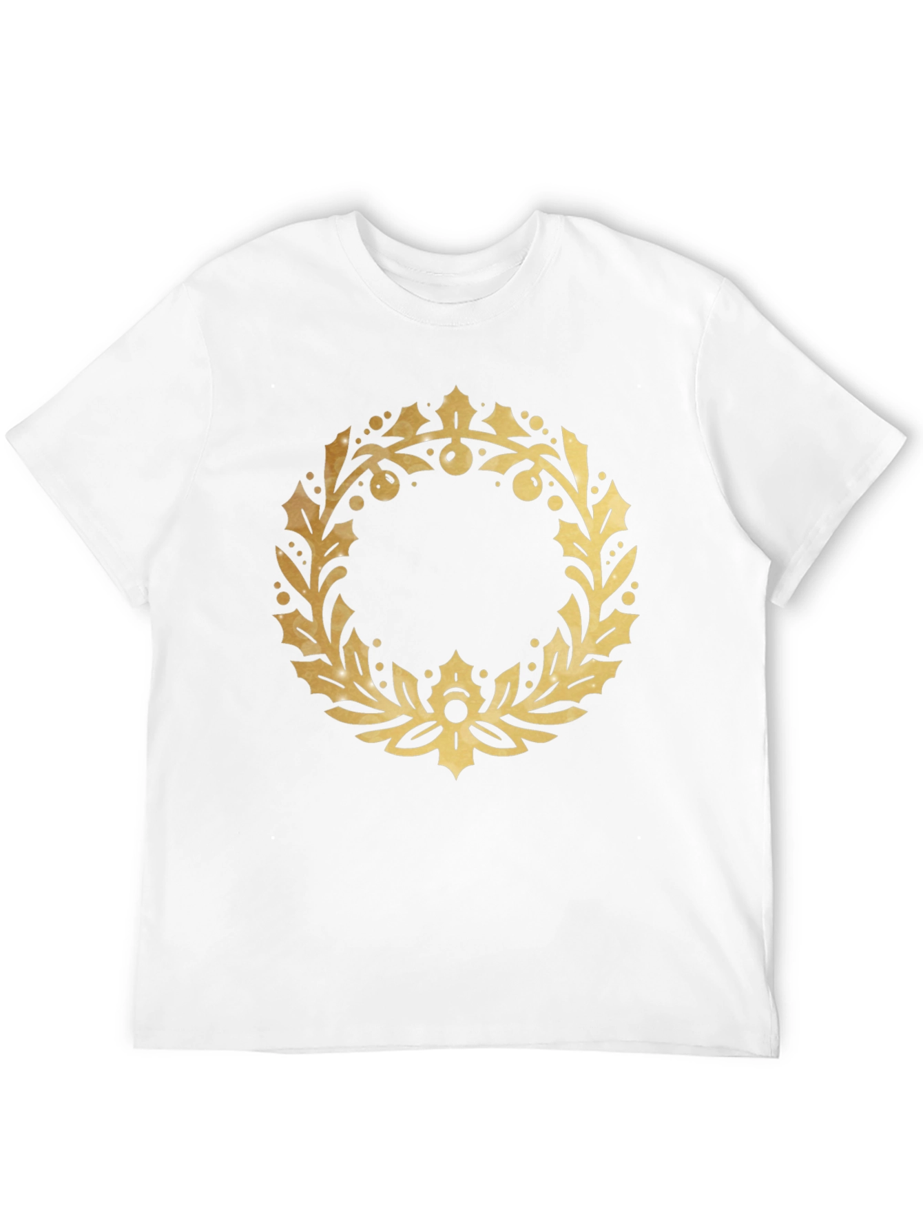 Gold Wreath Graphic Black T-Shirt