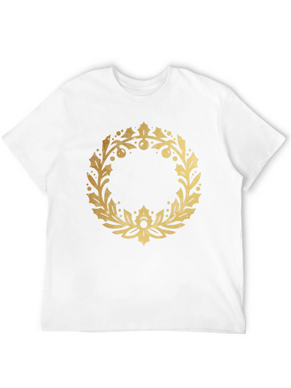 Gold Wreath Graphic Black T-Shirt