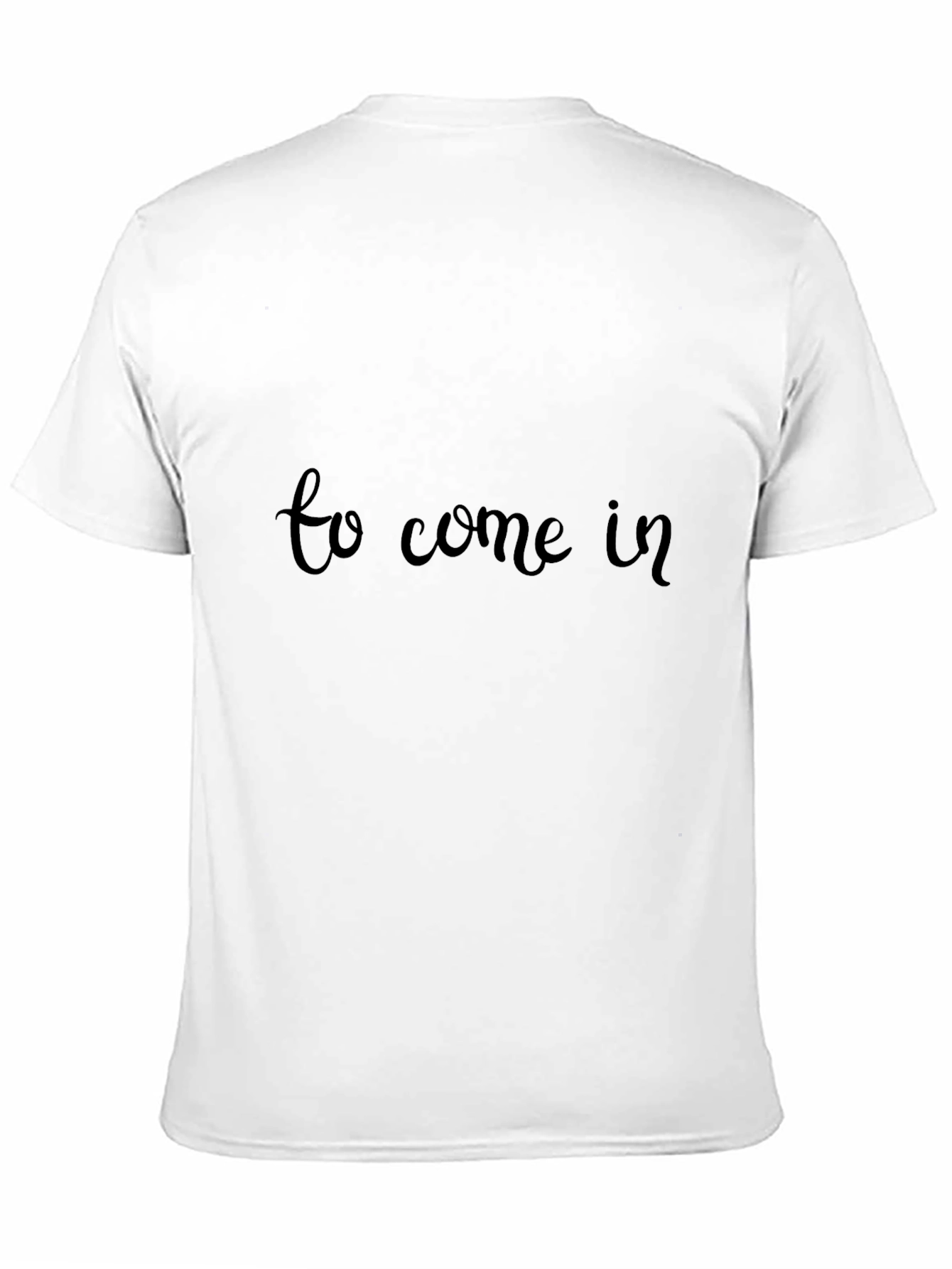 Mens Black T-Shirt - To Come In
