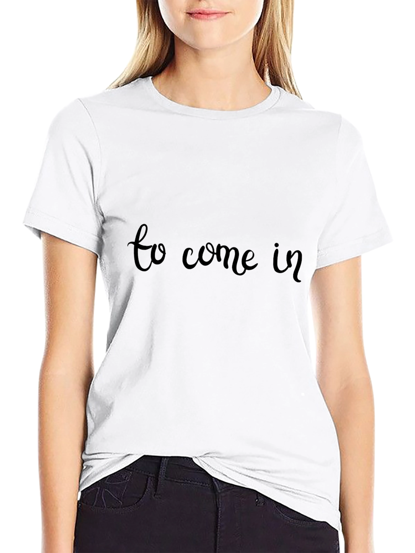 Mens Black T-Shirt - To Come In