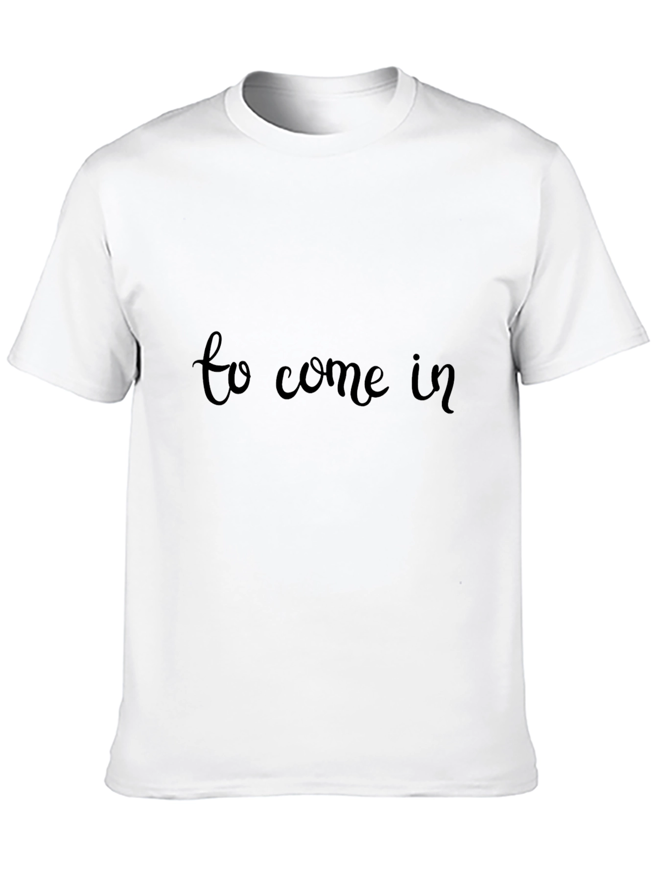 Mens Black T-Shirt - To Come In