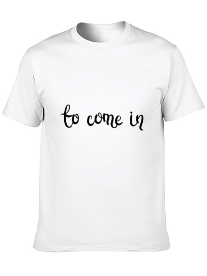 Mens Black T-Shirt - To Come In