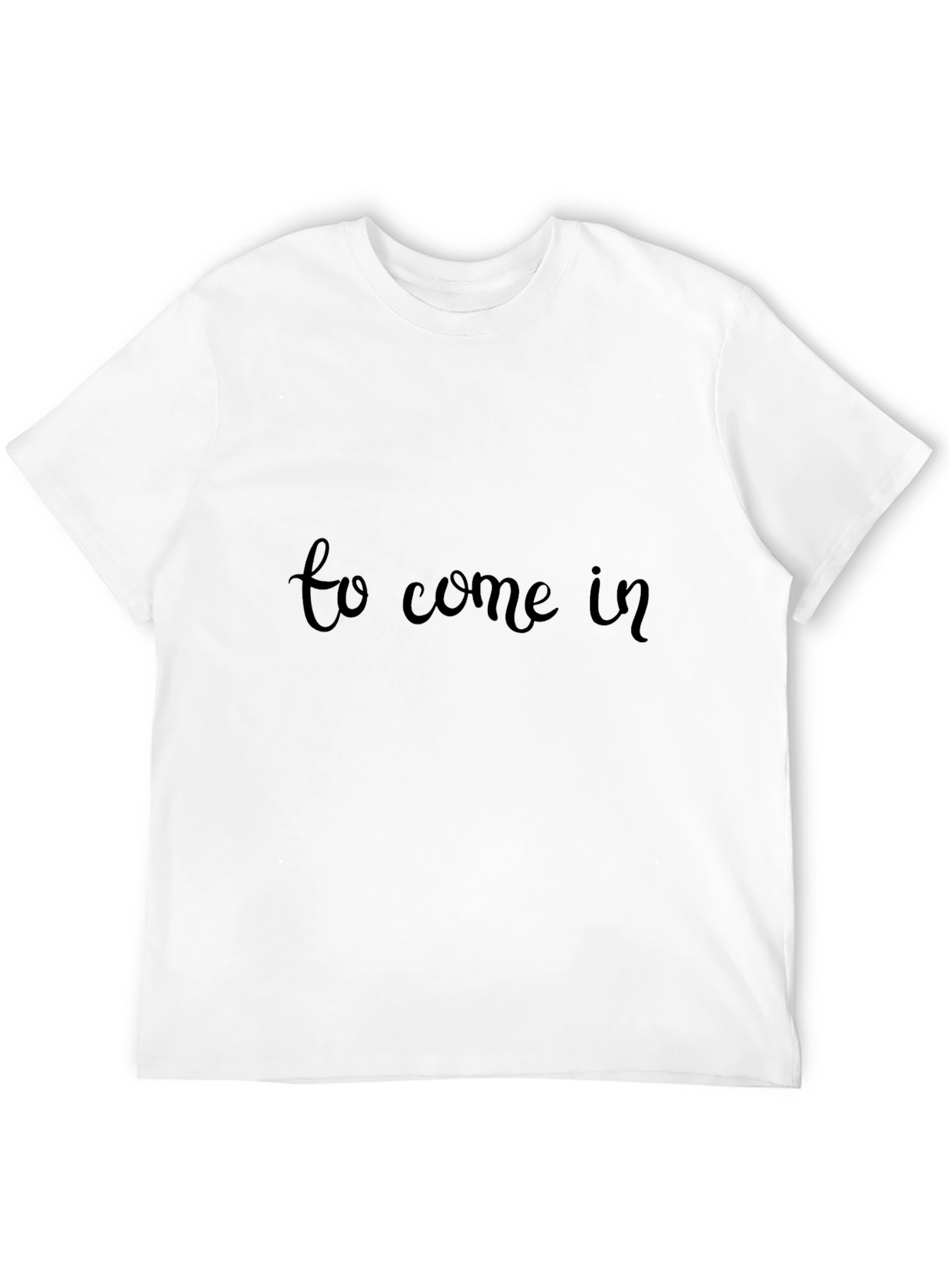 Mens Black T-Shirt - To Come In