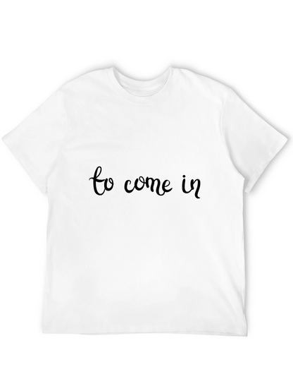 Mens Black T-Shirt - To Come In