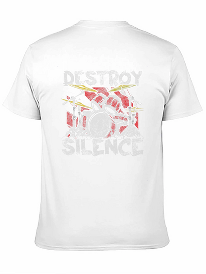 Destroy Silence Drum Set Graphic Tee